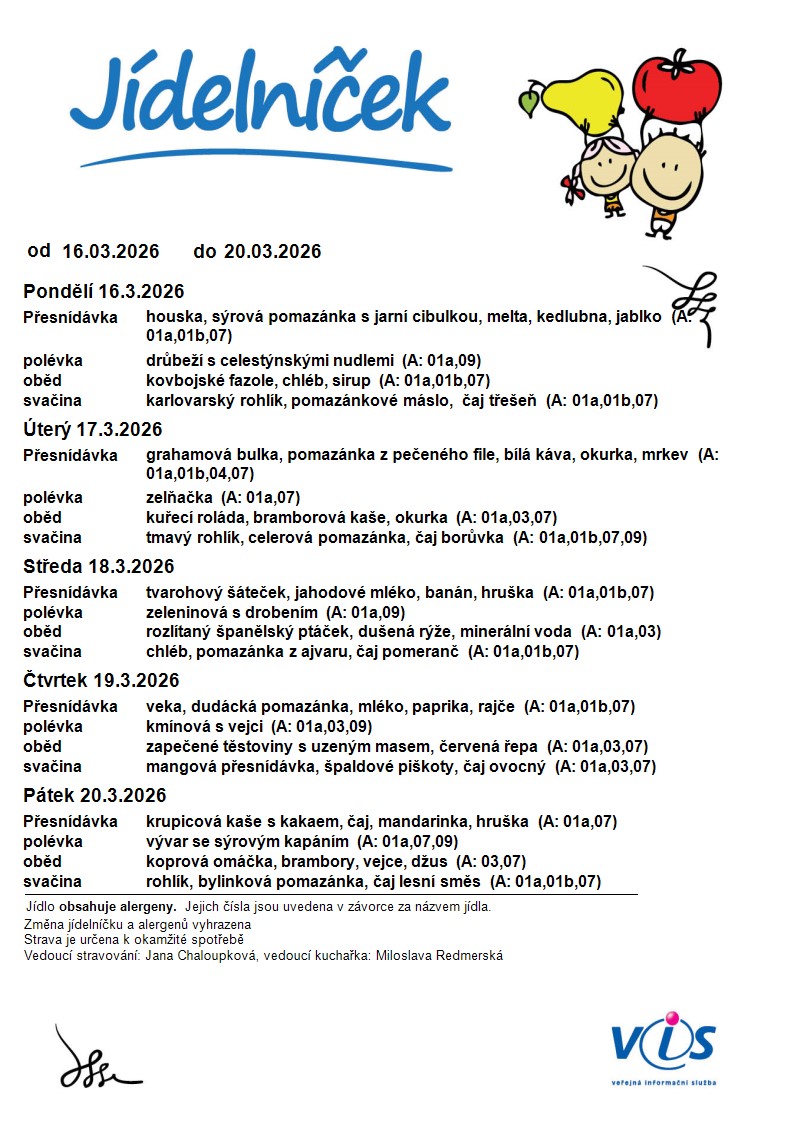 JÍDELNÍČEK - RIEGROVA